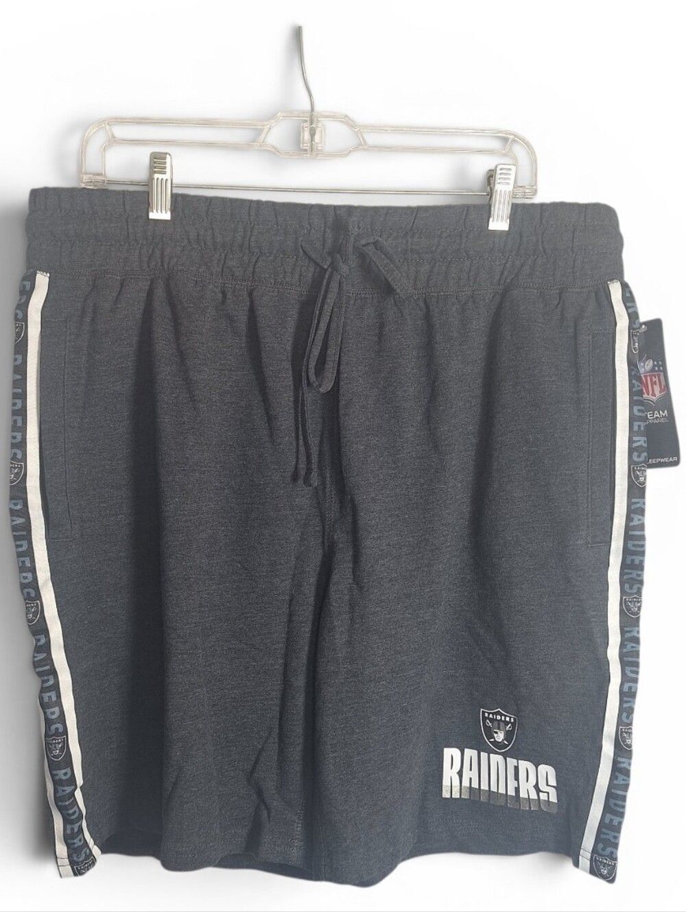 NFL Team Apparel Raiders Shorts Sleepwear Dark Gray Men Size XL